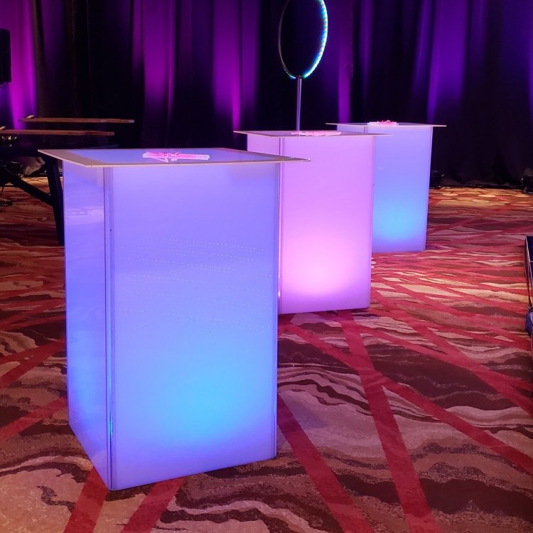 Glowing Cube Cocktail Table - 40 inch height