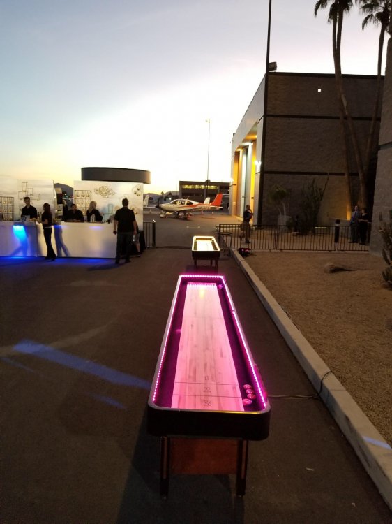 12' Shuffleboard Table - Wood - With LED