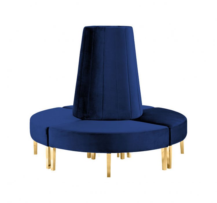 Kincaid Sofa - Circle - Sapphire