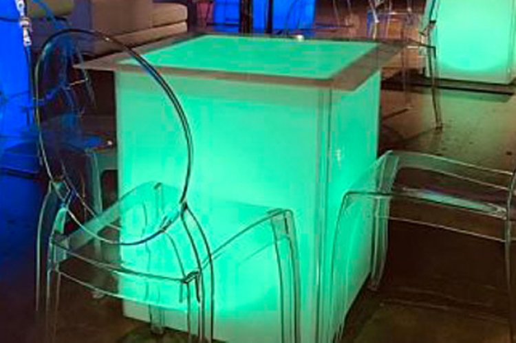 Glowing Cube Cocktail Table- 30 inch height