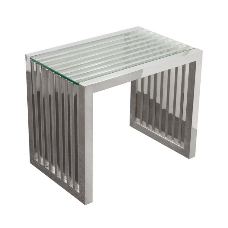 Side Table - Soho - Polished Silver