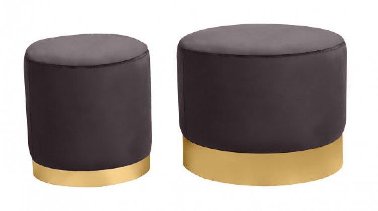 Ottoman Set - Wee and Stout - Graphite