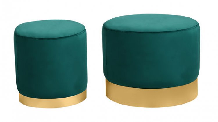 Ottoman Set - Wee and Stout - Emerald