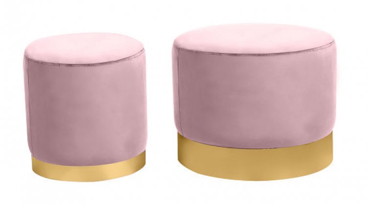 Ottoman Set - Wee and Stout - Dusty Rose