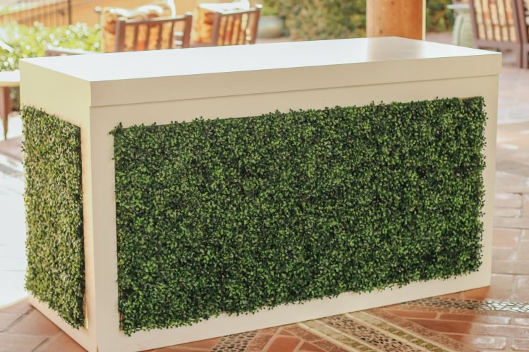Bar - Brooks 6ft Wood - White - Green Front