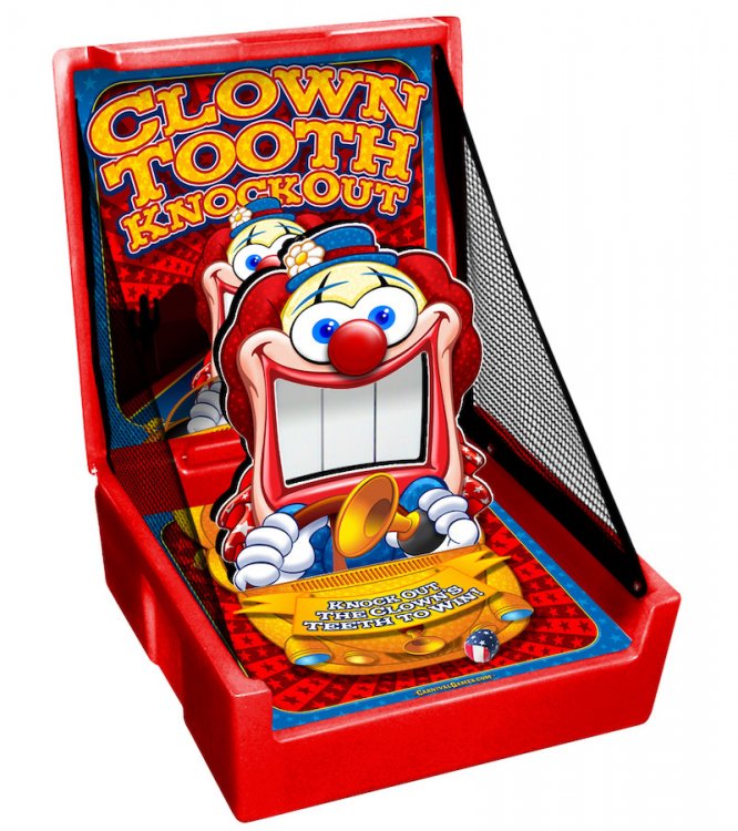 Clown Tooth Knock Down Carnival Game