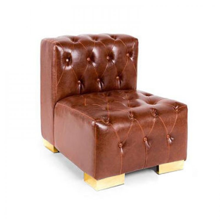 Regency Tufted - Middle Armless - Cognac