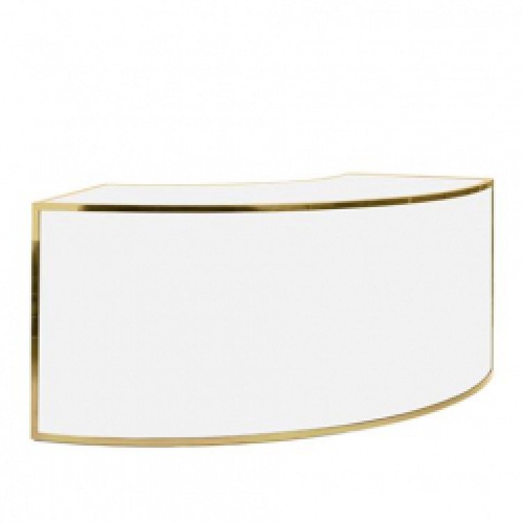Bar - 1/4 Curve Ave - Gold Frame / White Inserts