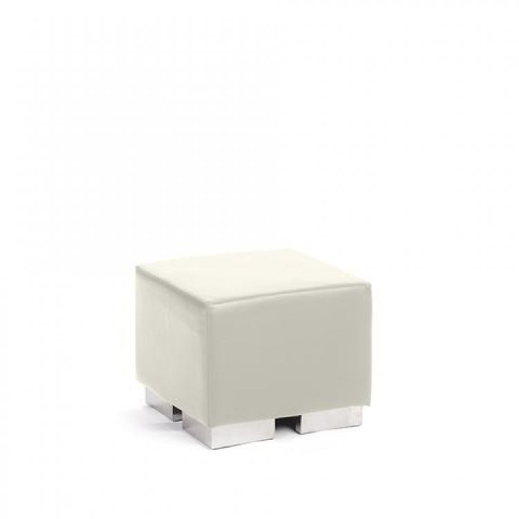 Ottoman - White - Cube