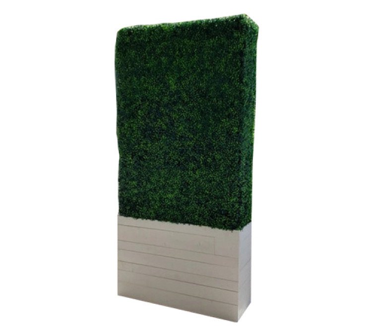 Hedge Wall - 8ft Tall x 4ft Wide - White Finish Base
