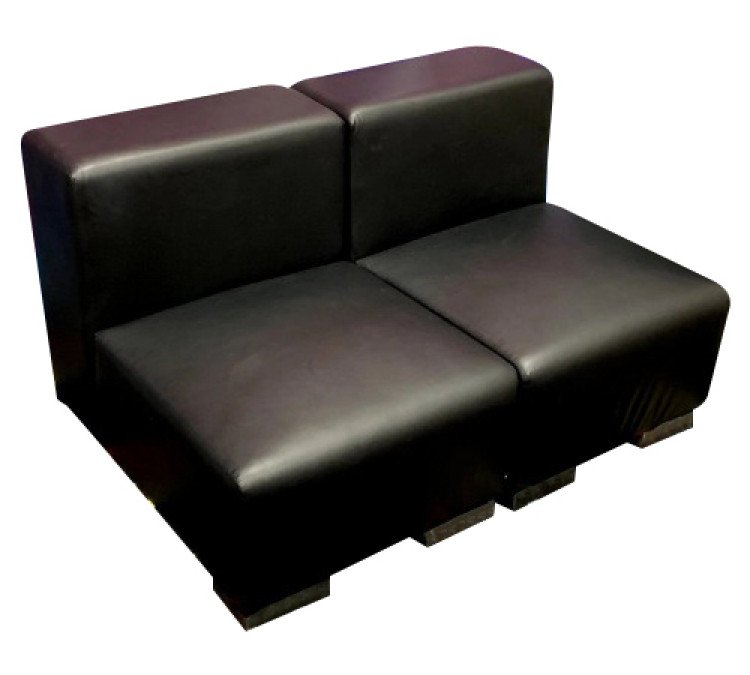 Mondrian - Armless Loveseat - Black