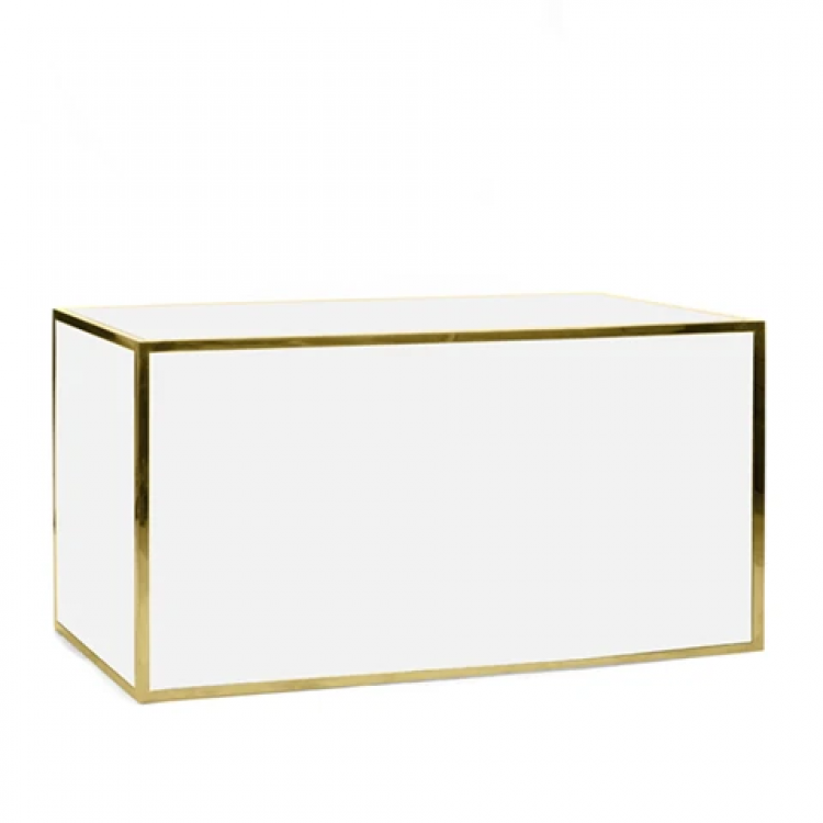 Bar - 6ft Straight Ave - Gold Frame / White Inserts