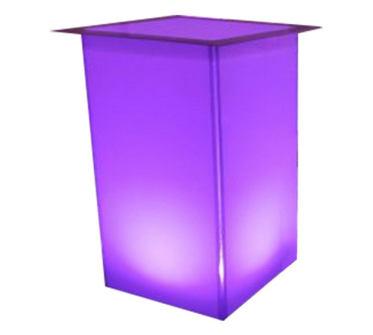 Glowing Cube Cocktail Table - 40 inch height