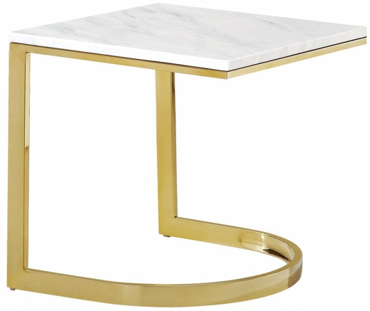 Side Table - London - Gold/Marble