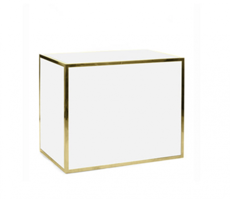 Bar - 4ft Straight Ave - Gold Frame /  White Inserts