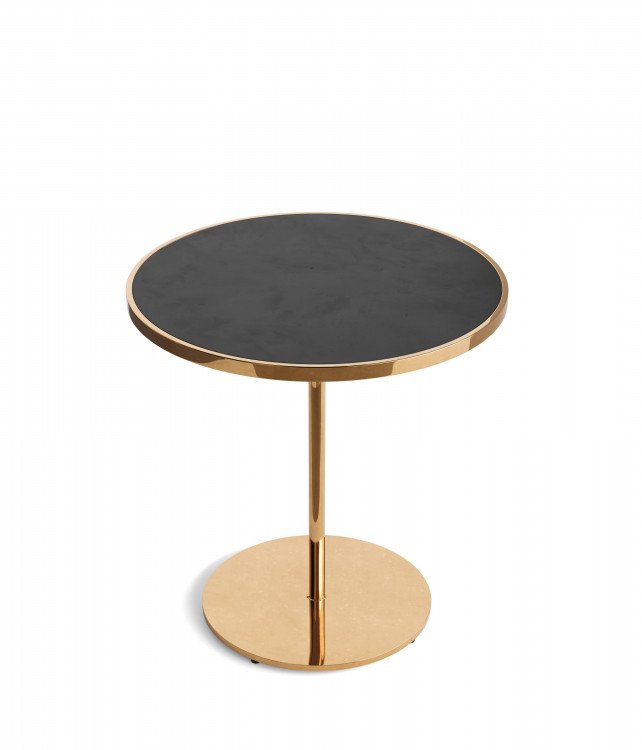 Dining Table - Virtu Gold Frame / Black Top