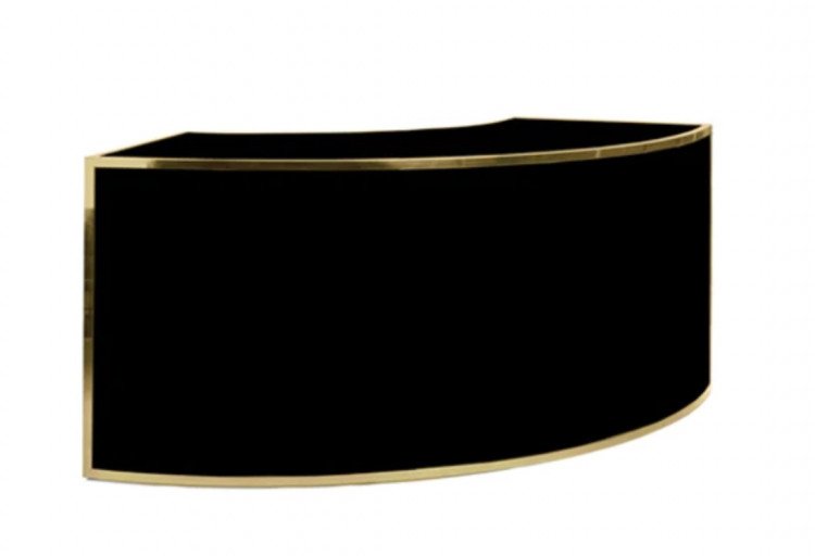 Bar - 1/4 Curve Ave - Gold Frame / Black Matte Inserts