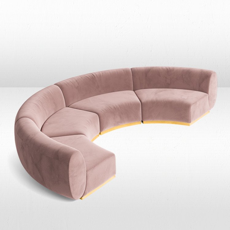 Colette - Crescent Sofa - Blush