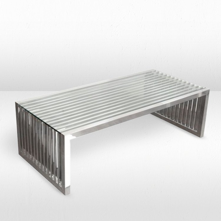 Coffee Table - Soho - Polished Silver