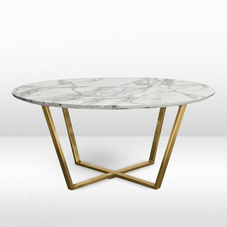 Coffee Table - Vida Round - Brushed Gold