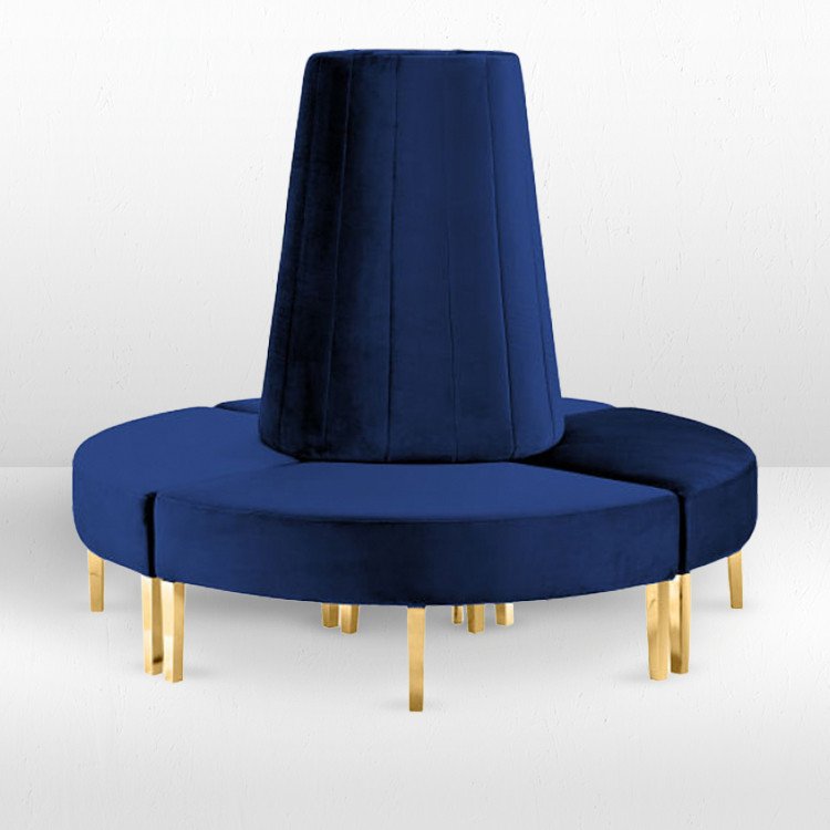 Kincaid Sofa - Circle - Sapphire