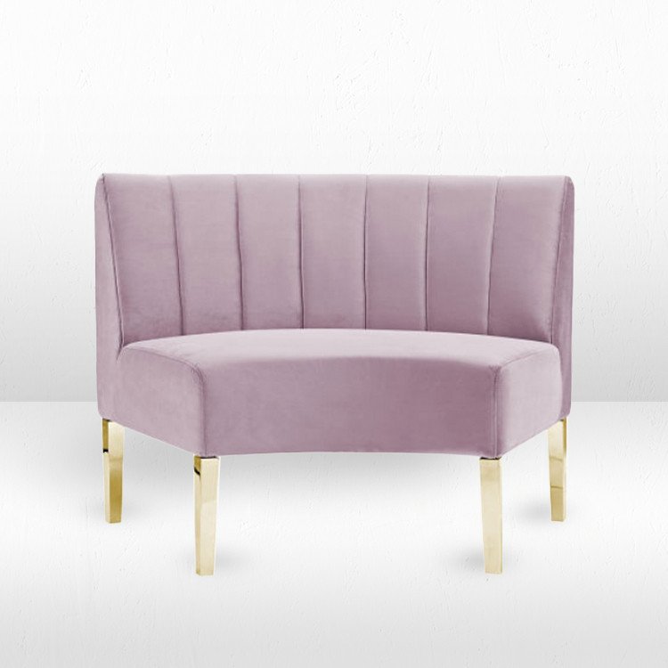 Kincaid Sofa - Inside Round - Dusty Rose