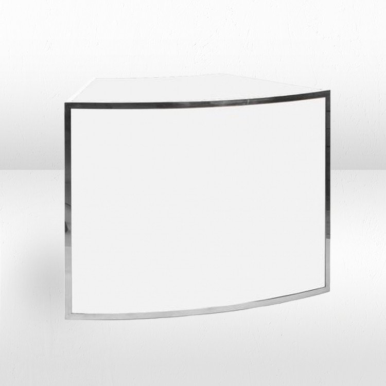 Bar - 1/8 Curve Ave - Silver Frame / White Inserts