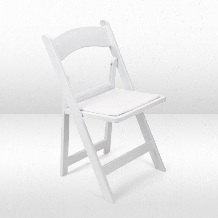 Folding Chair - White Resin