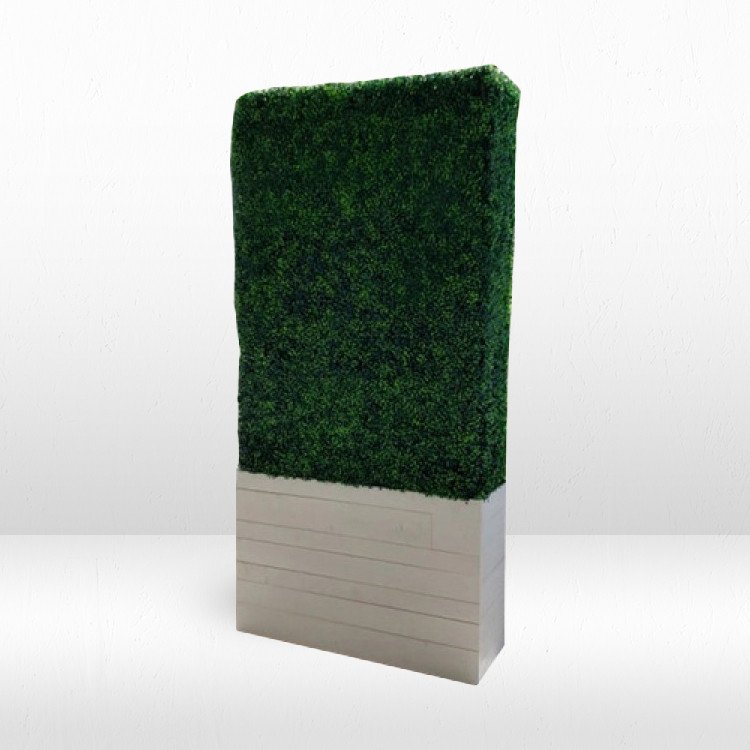 Hedge Wall - 8ft Tall x 4ft Wide - White Finish Base