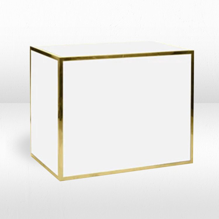 Bar - 4ft Straight Ave - Gold Frame /  White Inserts