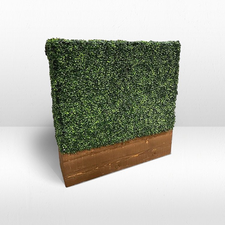 Hedge Wall - Short 4ft Tall x 4ft Wide - Brown Base