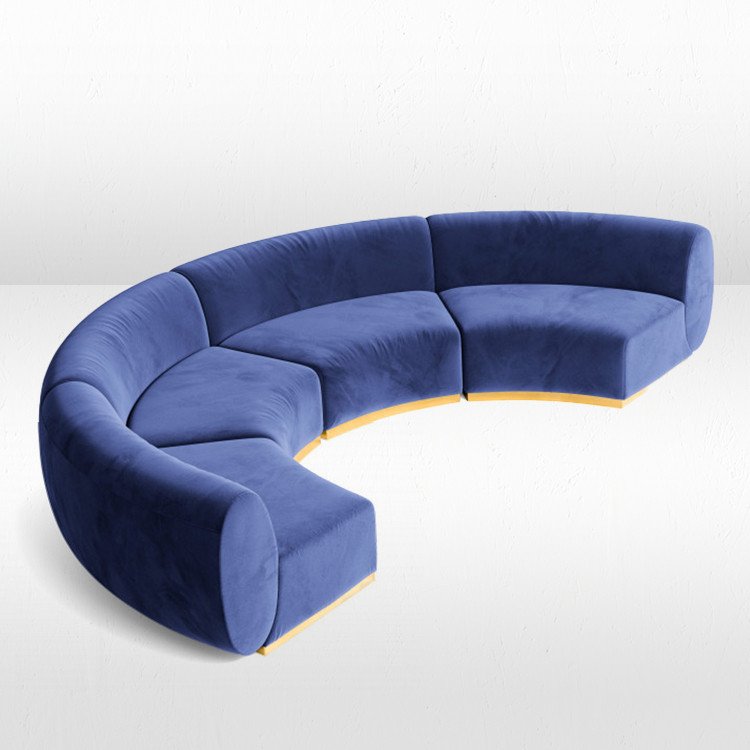 Colette - Crescent Sofa - Sapphire