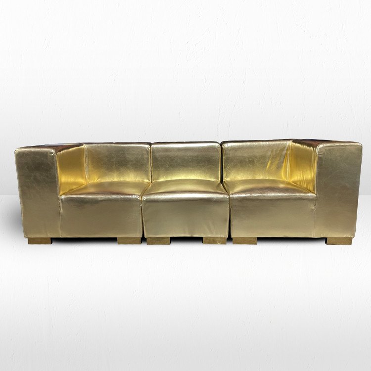 Mondrian - Sofa - Gold Metallic