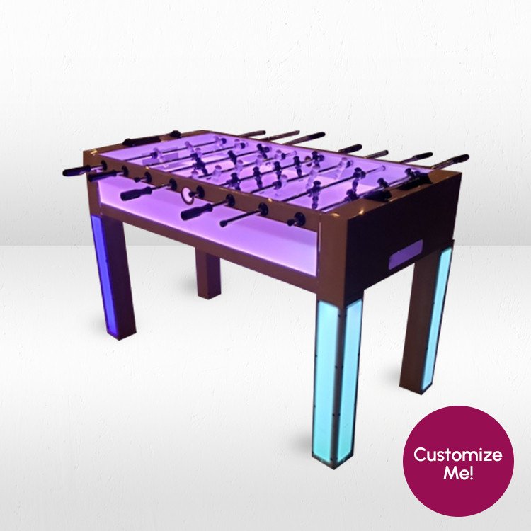 Glowing Foosball Table