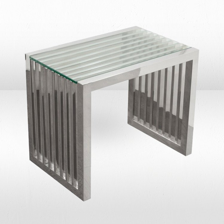 Side Table - Soho - Polished Silver