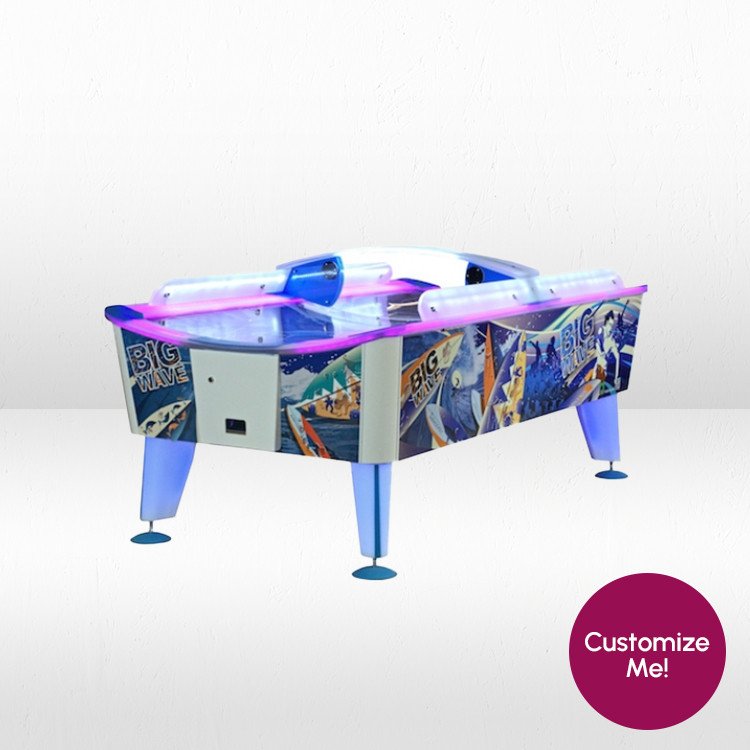 Big Wave Air Hockey Table (Curved Top)