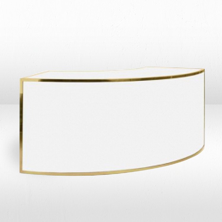 Bar - 1/4 Curve Ave - Gold Frame / White Inserts