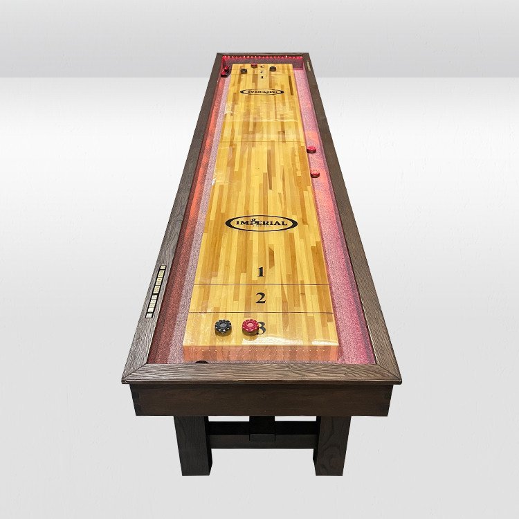 12' Shuffleboard Table - Wood - With LED
