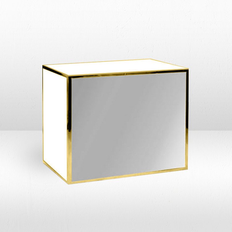 Bar - 4ft Straight Ave - Gold Frame / Mirror Inserts
