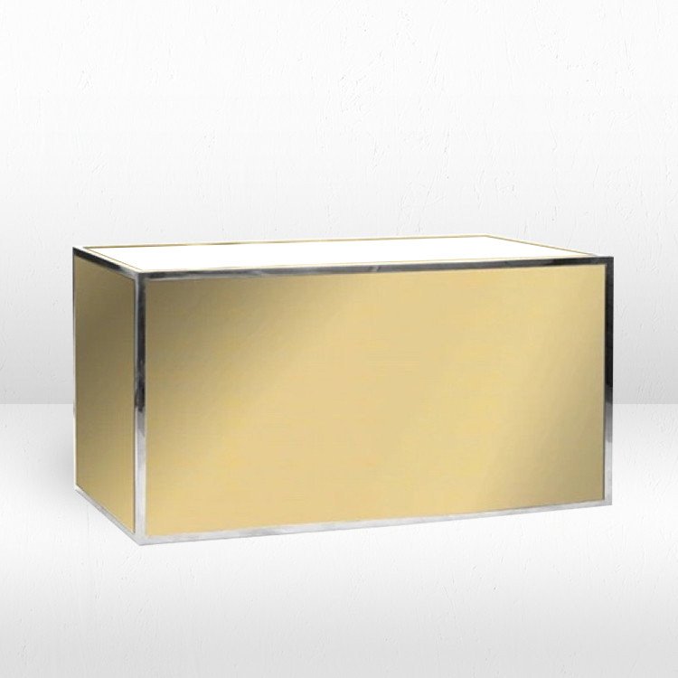 Bar - 6ft Straight Ave - Silver Frame / Gold Inserts