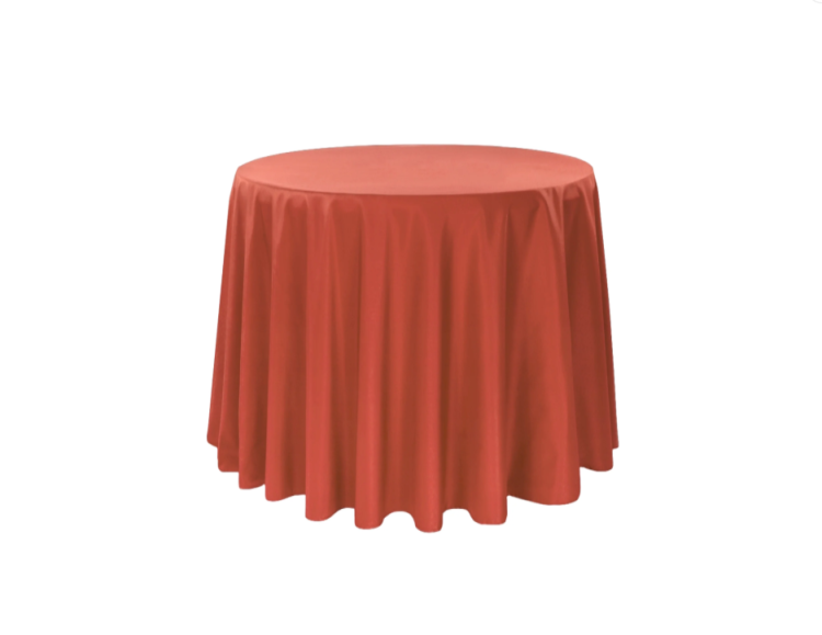 108 Burnt Orange Polyester Linen