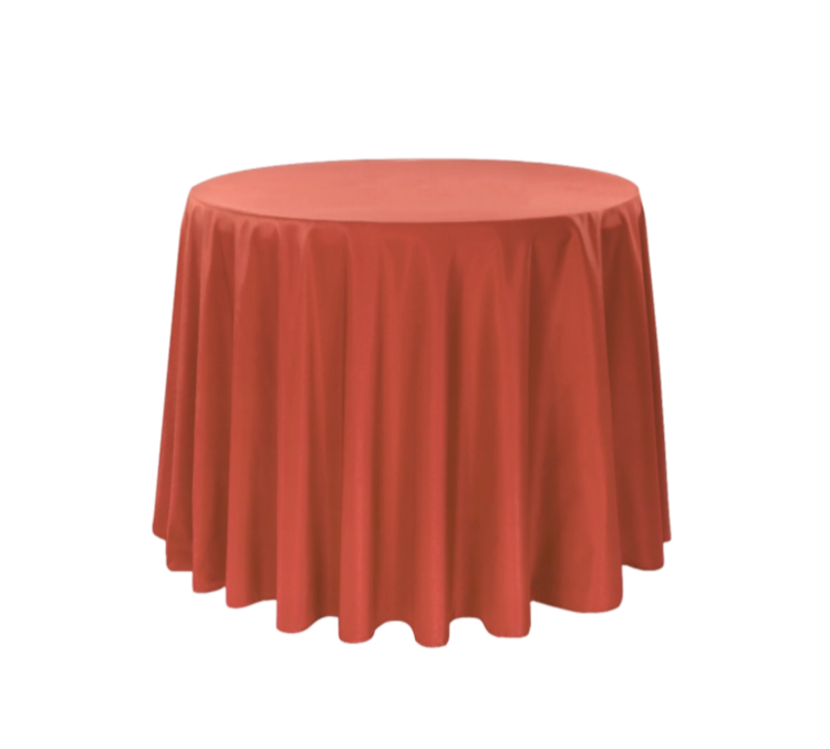 120 Burnt Orange Polyester Linen