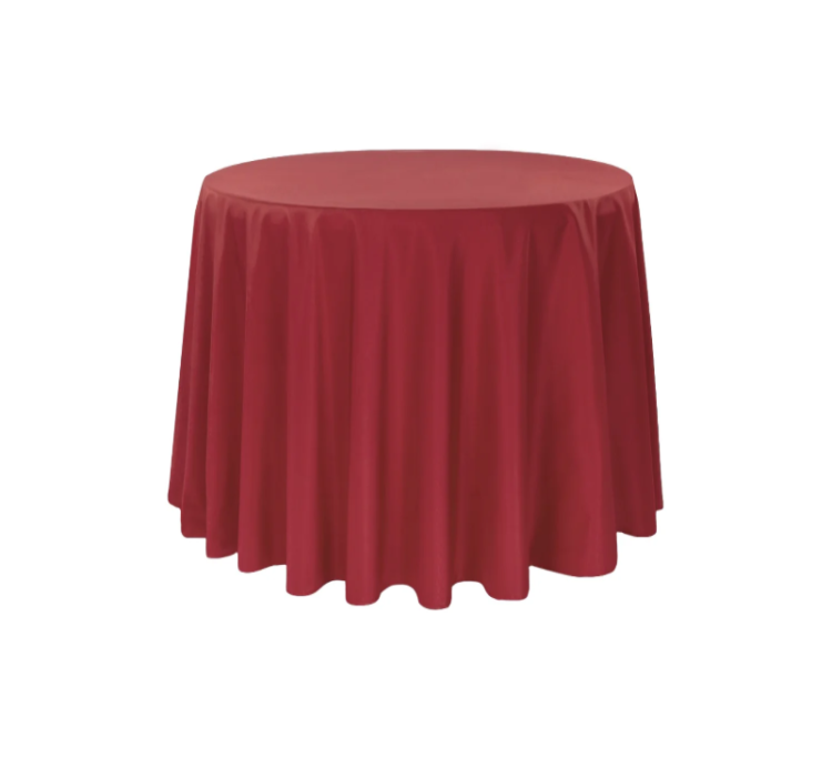 120 Apple Red Polyester Linen