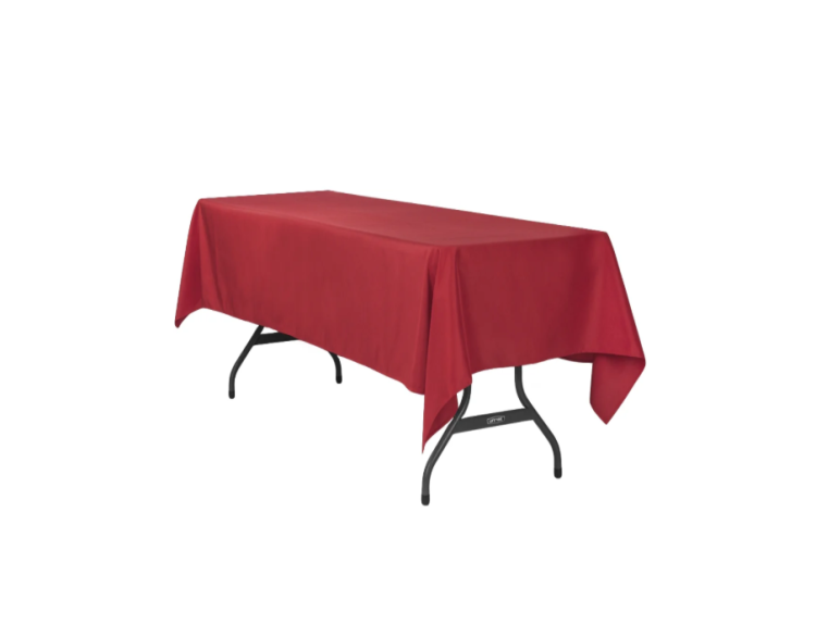 60x120 Apple Red Polyester Linen