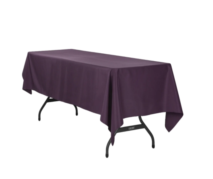 60x120 Eggplant/Plum Polyester Linen