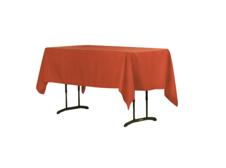 60x120 Burnt Orange Polyester Linen