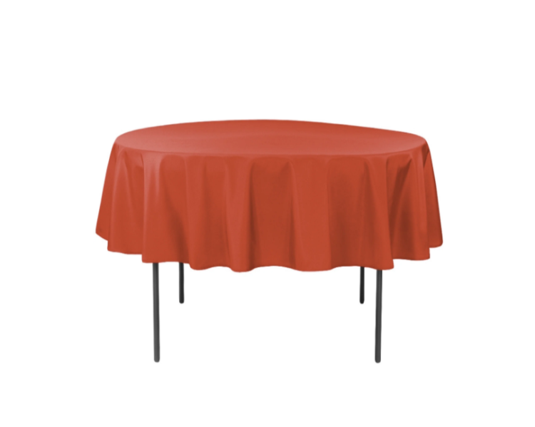90 Burnt Orange Polyester Linen