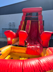 20ft Volcano Single Lane Water Slide with Pool