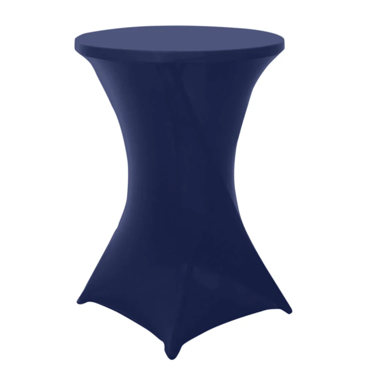 Navy Blue Spandex Cocktail Table Cover