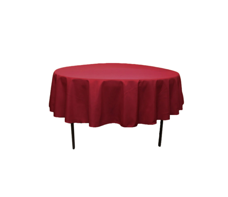 90 Burgundy Polyester Linen